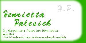 henrietta palesich business card